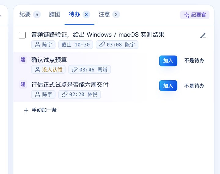 待办